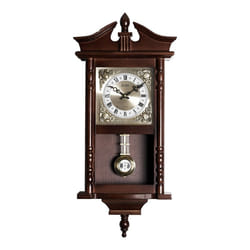 Acctim Westbury Radio Controlled Large Dark Wooden Westminster Chiming regulator Quartz Wall Clock with pendulum