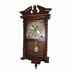 Acctim Westbury Radio Controlled Large Dark Wooden Westminster Chiming regulator Quartz Wall Clock with pendulum