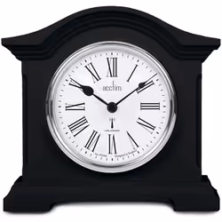 Acctim Black Quartz Battery Radio Controlled Mantle Mantel Clock - Chesterfield 77163