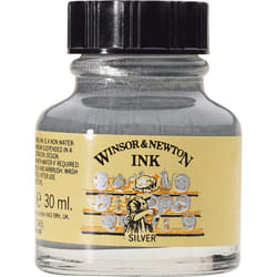 Winsor and Newton Drawing Ink 30ml 617 Silver (945) (Bttl)