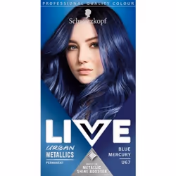 Schwarzkopf Live U67 Blue Mercury, Blue, U67, Blue Mercury, Women, Hair colourants can cause severe allergic reactions. Read ...