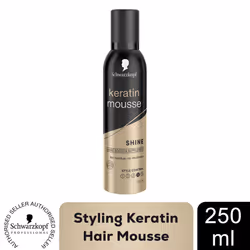 Schwarzkopf Keratin Mousse with 48H Extra Strong Hold for Hair Styling, 250ml