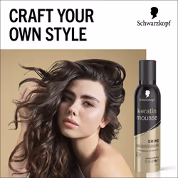 Schwarzkopf Keratin Mousse with 48H Extra Strong Hold for Hair Styling, 250ml