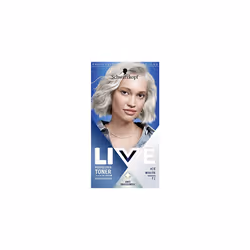 Schwarzkopf Live Post Bleach Toner Ice White Hair Toner, Lasts Up To 16 Washes, Semi-Permanent Blonde Hair Dye, For Brassy Ye ...