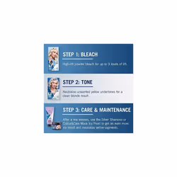 Schwarzkopf Live Post Bleach Toner Ice White Hair Toner, Lasts Up To 16 Washes, Semi-Permanent Blonde Hair Dye, For Brassy Yellow Tones, T1