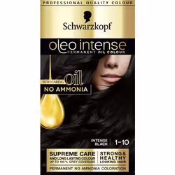 Schwarzkopf Oleo Intense Permanent Hair Colour - Ammonia Free with 4 Caring Oils 1-10 INTENSE BLACK