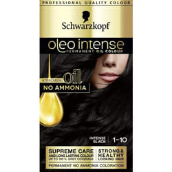 Schwarzkopf Oleo Intense Permanent Hair Colour - Ammonia Free with 4 Caring Oils 1-10 INTENSE BLACK