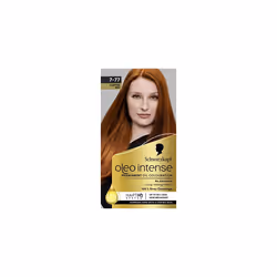 Oleo Intense Permanent Oil Colour 7-77 Copper Red Hair Dye, 100% Grey Coverage, Conditioner with HaptIQ System, Long-Lasting ...