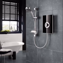 Triton Aspirante 9.5kW Electric Shower Black Gloss 5 Spray Pattern ASP09GSBLK