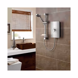 Triton Aspirante Electric Shower 9.5kW Brushed Steel Modern 5 Spray ASP09BRSTL