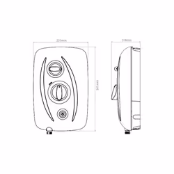 Triton T80Z 9.5kW Electric Shower Thermostatic Fast Fit Five Spray Handset White
