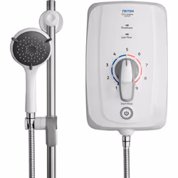 Triton Omnicare Design 8.5KW Thermostatic Electric Shower Extended Lever White