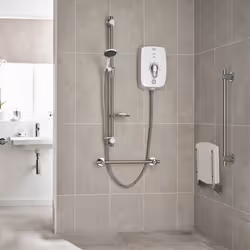 Triton Omnicare Design 8.5KW Thermostatic Electric Shower Extended Lever White