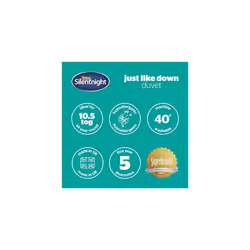 Silentnight Just Like Down 10.5 Tog Double Duvet - Luxury All Year Round Duvet Quilt with Soft Silky Down Like Fibres - Machine Washable - Double