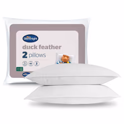 Silentnight Duck Feather Pillows with Cotton Cover - 2 Pack