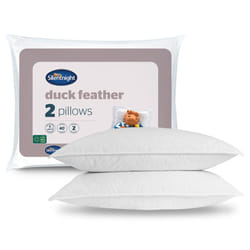 Silentnight Duck Feather Pillows with Cotton Cover - 2 Pack