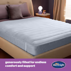 Silentnight Deep Sleep Mattress Topper, White, Single