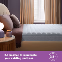 Silentnight Deep Sleep Mattress Topper, White, Double