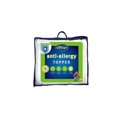 Silentnight Anti-Allergy Double Mattress Topper - Thick Deep Mattress Pad Protecting Against Allergies and Dust Mites - Hypoallergenic and Machin