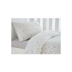 Silentnight Cot Bed Junior Jersey Star Duvet Cover & Pillowcase Set