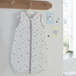 Silentnight Safe Nights 2.5 Tog Baby Sleep Bag, 6-18 Months, Grey Stars
