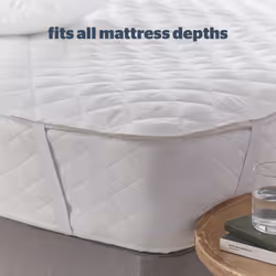 Anti-Allergy Mattress Protector â Mattress Cover Bed Pad Topper with Fitted Skirt Protecting Against Bacteria and Dust Mites â Comfortable and