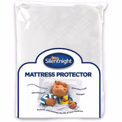 Silentnight Quilted Mattress Protector Plus, White, Single