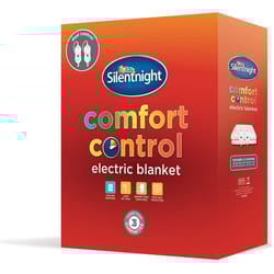 Silentnight Dual Control Electric Blanket, Polyester, White, King