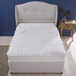 Silentnight Dual Control Electric Blanket, Polyester, White, King