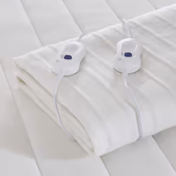 Silentnight Dual Control Electric Blanket, Polyester, White, King