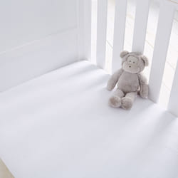 Silentnight Safe Nights Cot Bed Fitted Sheet, White, Pack of 2