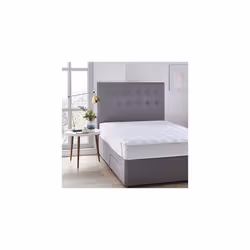 Silentnight Deep Sleep Mattress Protector with Straps  Deep Fitted Soft Quilted Mattress Pad Cover Machine Washable Hypoallergenic Bed Protector