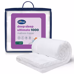 Silentnight Deep Sleep 1000 Mattress Topper Hypoallergenic Easy Fit Thick Mattress Cover