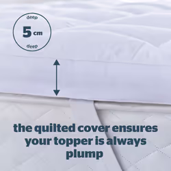 Silentnight Deep Sleep 1000 Mattress Topper Hypoallergenic Easy Fit Thick Mattress Cover