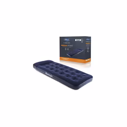 Silentnight Single Air Bed with Built-In Foot Pump Ã¢ Inflatable Flocked Blow Up Camping Mattress for Camping, Caravans and H ...