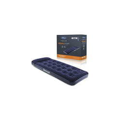 Silentnight Single Air Bed with Built-In Foot Pump Ã¢ Inflatable Flocked Blow Up Camping Mattress for Camping, Caravans and Home Guests Ã¢ Built in