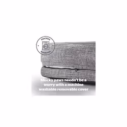Silentnight Orthopaedic Pet Bed - Medium Dog Cat Bed - Contoured Foam for Support, Machine Washable Cover, Non-Slip Base, grey
