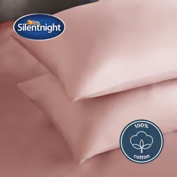 Silentnight Pure Cotton H/W Pillowcase Pair - Blush