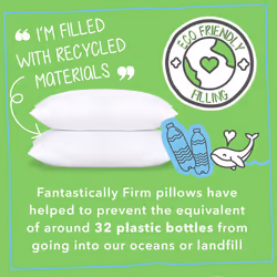 Snug Fantastically Firm Pillows, Firm Support Eco Friendly, Hypoallergenic