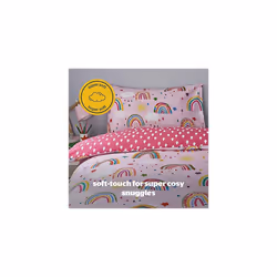 Silentnight Rainbow Healthy Growth Kids Reversible Soft Easy Care, Boys Girl Duvet Cover Adventure Bedding Set with Pillowcase - Double (200cm x
