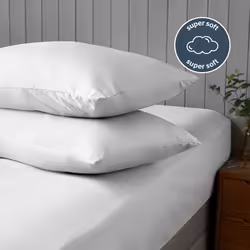 Silentnight Supersoft Pillowcase Pair Non Iron Easy Care White
