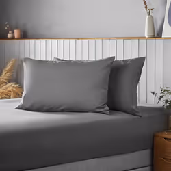 Silentnight Supersoft H/W Pillowcase Pair - Charcoal
