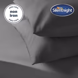Silentnight Supersoft H/W Pillowcase Pair - Charcoal