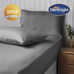 Silentnight Supersoft H/W Pillowcase Pair - Charcoal