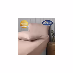 Silentnight Supersoft Pink Blush Pillowcase Pair Easy Care Soft Snuggly Plain Pillow Cases Ideal with Duvet Cover Quilt Bedding Set Machine