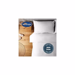 Silentnight Supersoft Collection White Duvet Cover Set. Supersoft Snuggly Easy Care Duvet Cover Quilt Bedding Set - Double (200cm x 200cm) + 2