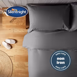 Silentnight Supersoft Charcoal Duvet Set - King