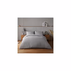 Silentnight Supersoft Collection Dove Grey Duvet Cover Set. Supersoft Snuggly Easy Care Duvet Cover Quilt Bedding Set - King  ...