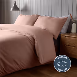Silentnight Supersoft Duvet Set Easy Care Cosy - Single, Blush Pink