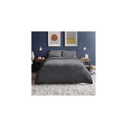 Silentnight Teddy Fleece Duvet Set Teddy Bear Bedding Duvet Cover and Pillowcase Set, Double